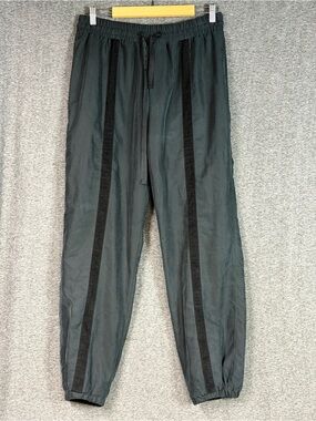 LOVE OVER H8 Jogger Pants Size XL Dark Green Side Stripe Elastic Waist NWT